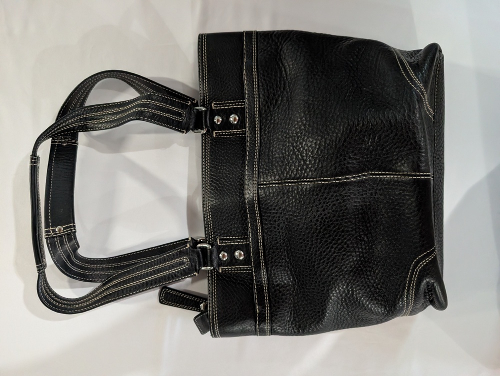 Coach Black Leather Shoulder Tote Bag - Picture 4 of 4